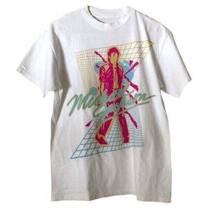 Michael Jackson Beat It T-Shirt Adult Size XL White Pink NWOT Deadstock Vintage